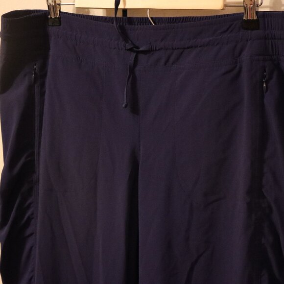Athleta Light long navy pants, drawstring waist, zipper close side, Size 14 - Picture 6 of 10
